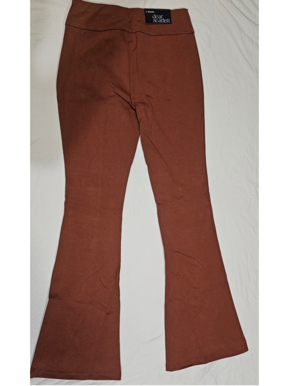 Women's Dear Scarlett Flare Pants Size XL Brown Rust - Picture 2 of 7